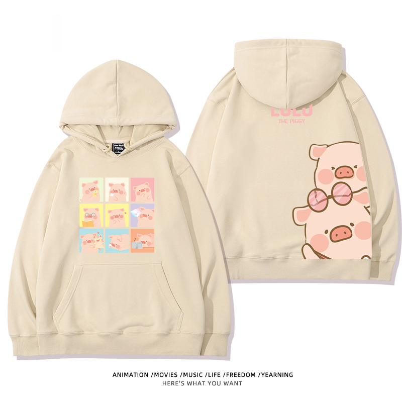 LULU豬新款 親子情侶男女款連帽衛衣-ZUIHANG SHOP