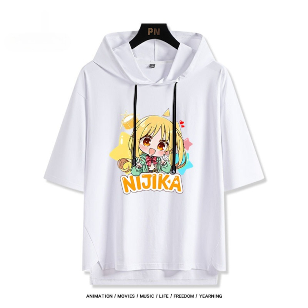 孤獨搖滾新款 親子情侶男女款連帽短袖T恤