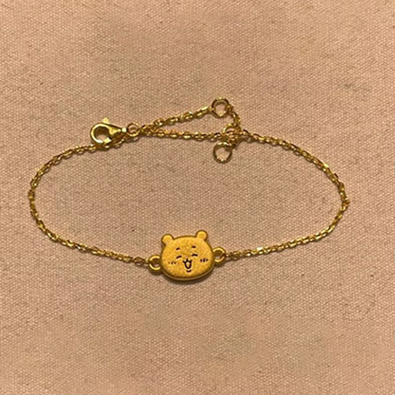 Chiikawa 萌系金色手鏈｜精緻萌系輕奢飾品