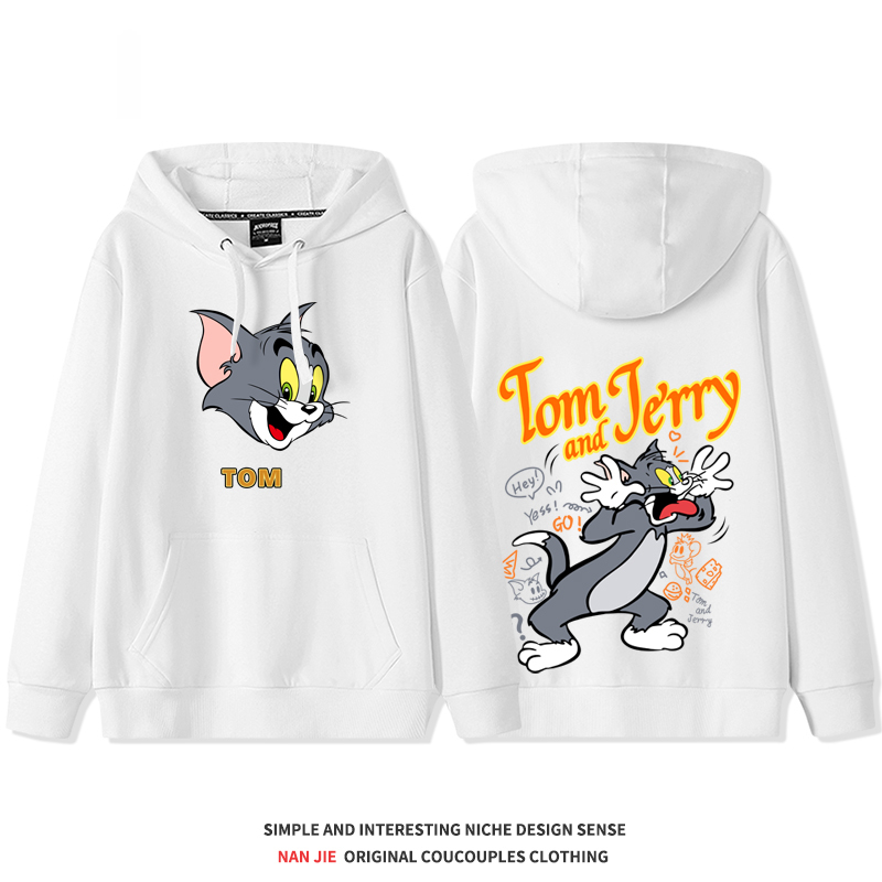 湯姆貓與傑利鼠 2025秋冬新款 親子情侶裝連帽衛衣