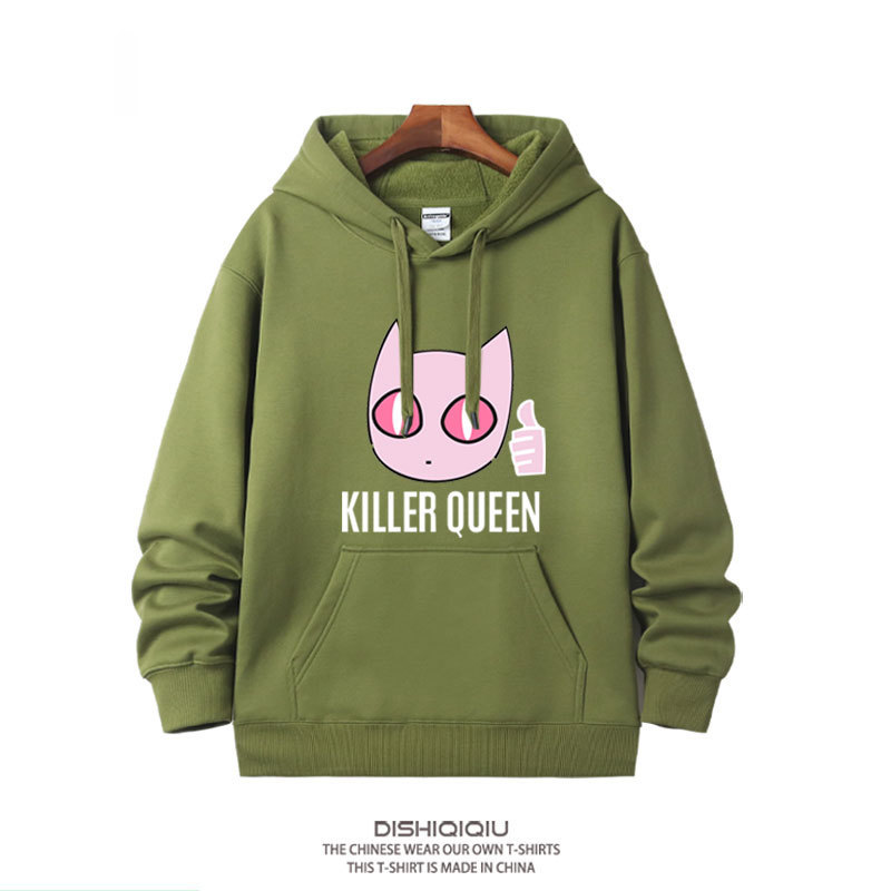 JOJO的奇妙冒險殺手皇后吉良吉影 2025秋冬新款親子情侶裝連帽衛衣