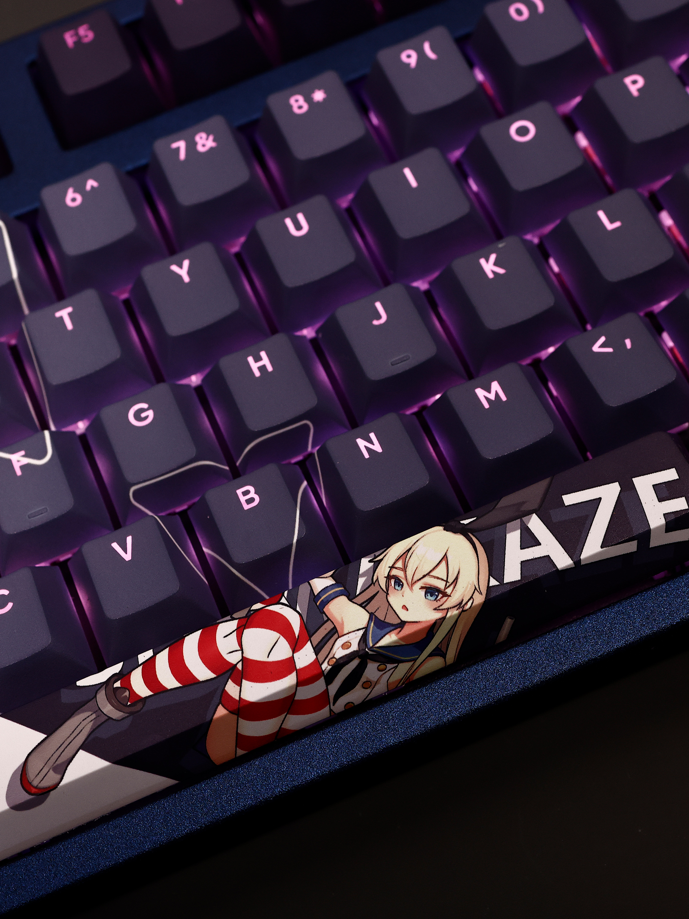 艦隊Collection島風透光RGB108鍵標準配列衛星軸鍵帽-CASEZONE