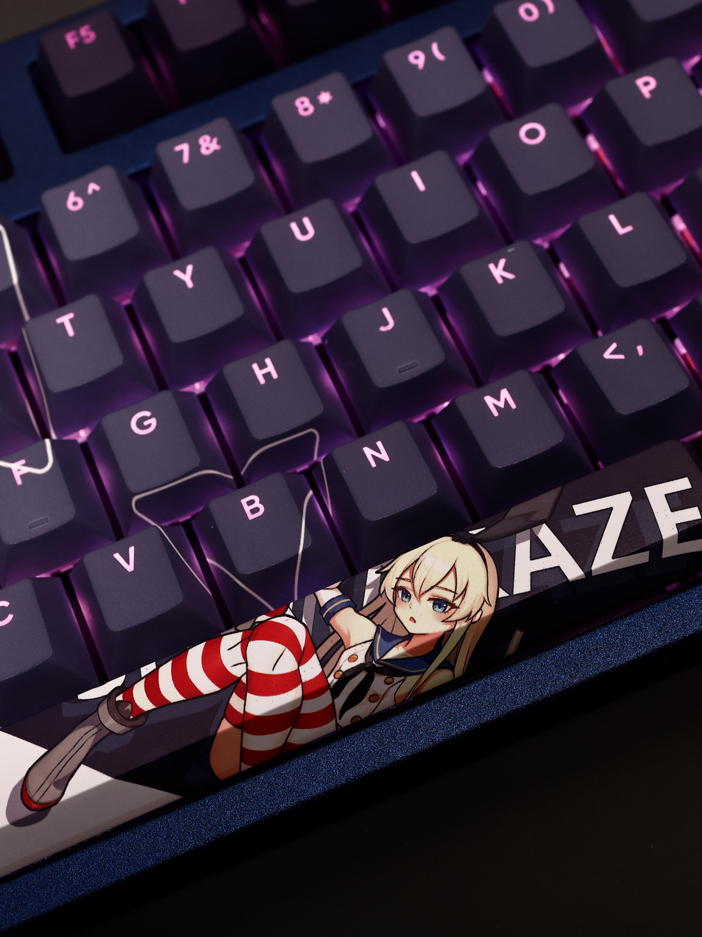 艦隊Collection島風透光RGB108鍵標準配列衛星軸鍵帽-CASEZONE