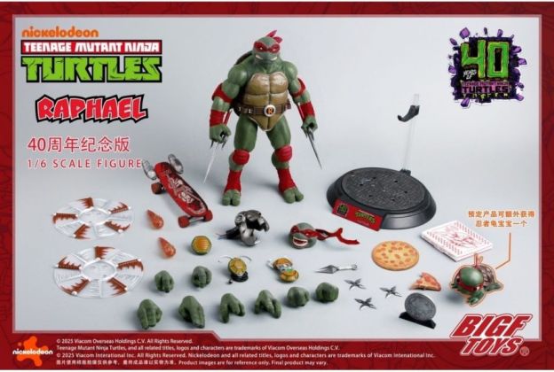 【預購】正版授權 BIGFTOYS 1/6 忍者龜 拉斐爾 40週年紀念款