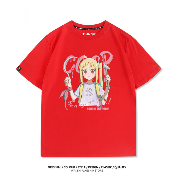 孤獨搖滾 伊地知虹夏 印花短袖T恤-CASEZONE