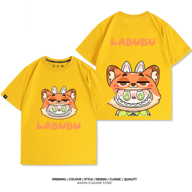 LabubuX瘋狂動物城 印花短袖T恤-CASEZONE