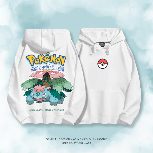 寶可夢 超級進化 2025秋冬新款 親子情侶男女連帽衛衣