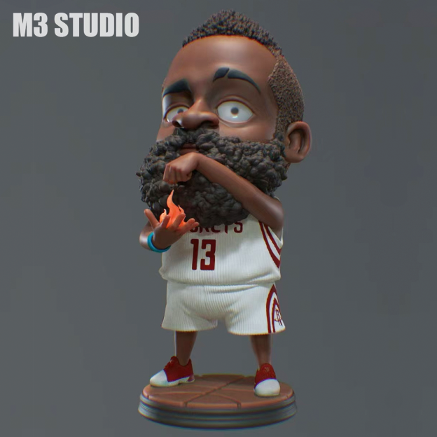 M3工作室 火箭隊 詹姆斯哈登 NBA Q版GK雕像-CASEZONE