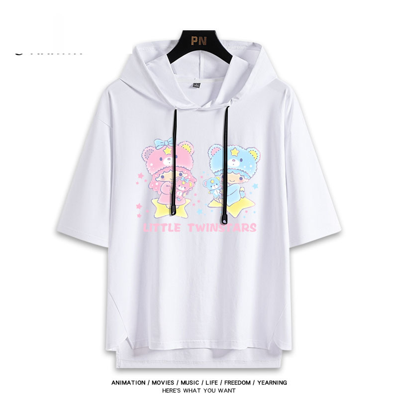 雙子星 Little twin stars 連帽短袖T恤