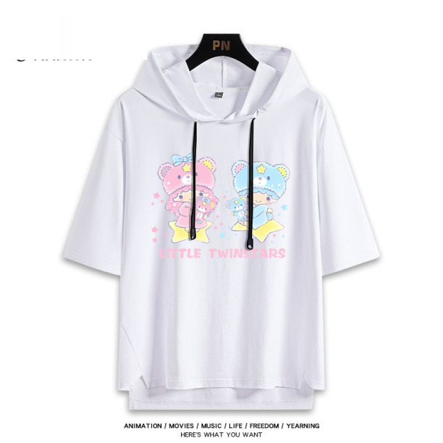 雙子星 Little twin stars 連帽短袖T恤