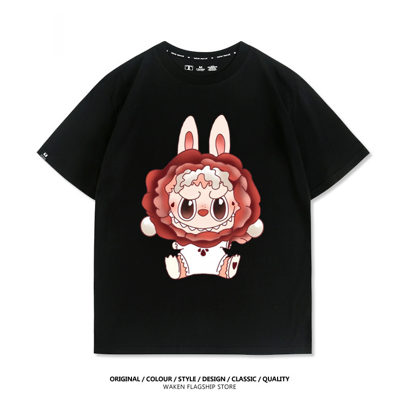 Labubu卡通潮牌 印花短袖T恤-CASEZONE