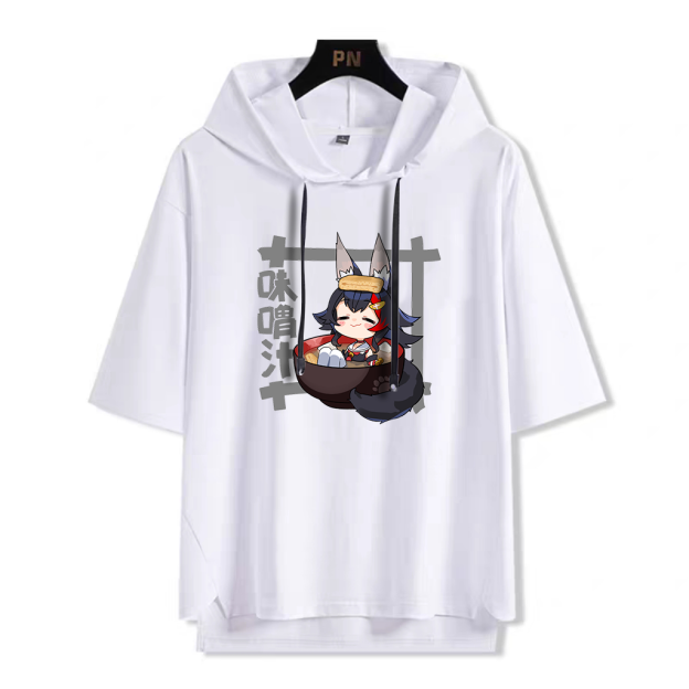 Hololive連帽短袖T恤