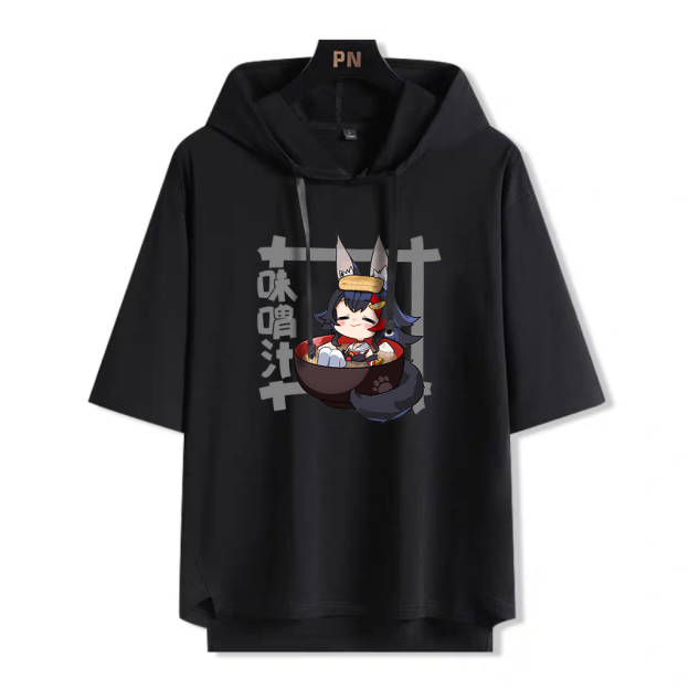 Hololive連帽短袖T恤