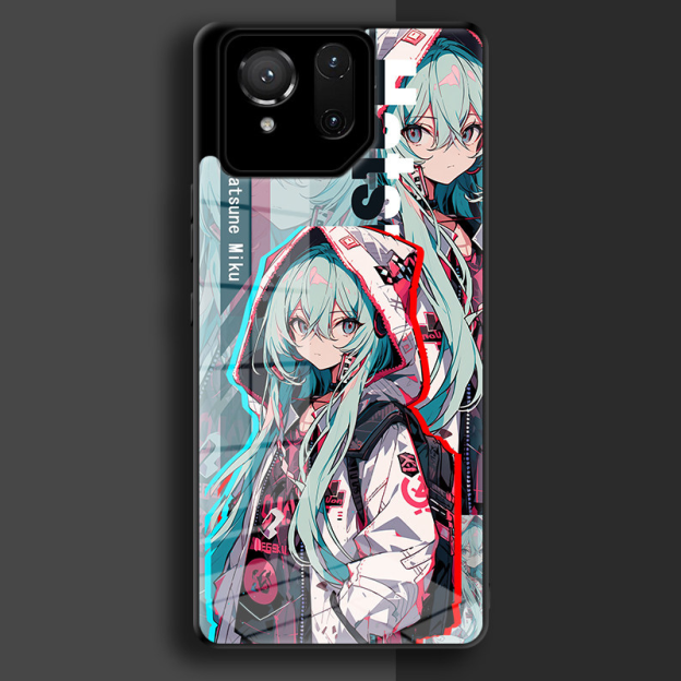 ROG初音未來鋼化玻璃手機殼