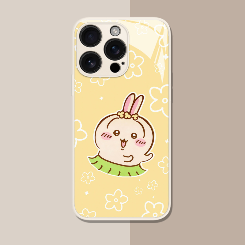 草裙吉伊卡哇高清鋼化玻璃手機殼