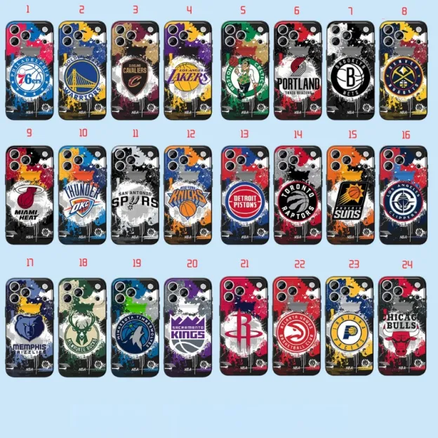 NBA 水墨風液態矽膠手機殼