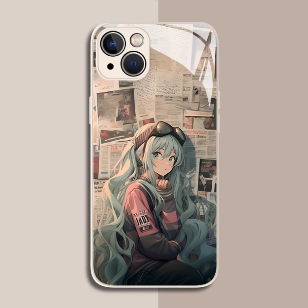 初音未來新款高清全包防摔玻璃殼-CASEZONE