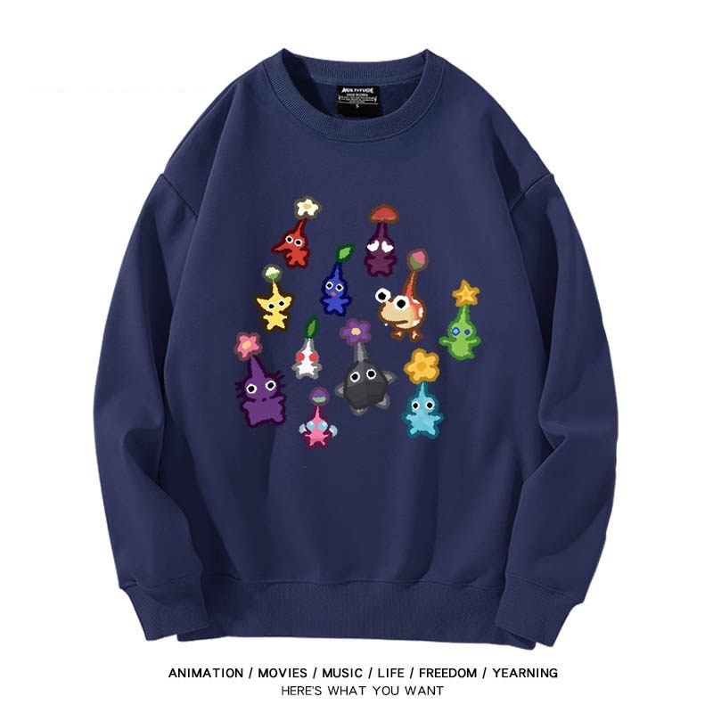 皮克敏PIKMIN4聯名男女同款情侶親子 圓領長袖