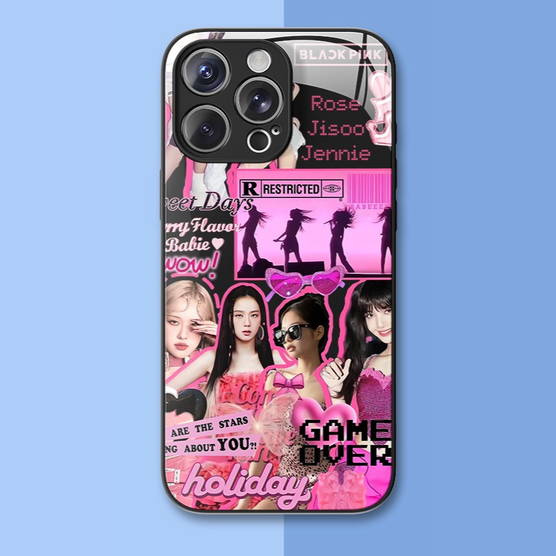 BLACKPINK新款高清全包防摔玻璃殼-CASEZONE