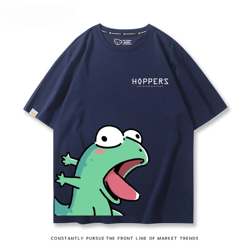 河狸世界 2026親子情侶男女同款 印花短袖T恤