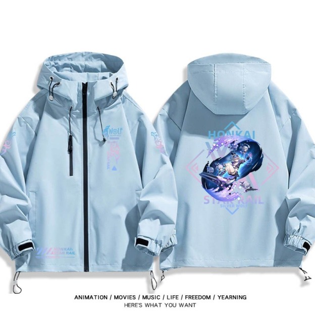 星穹鐵道銀狼周邊 男女同款秋冬衝鋒衣