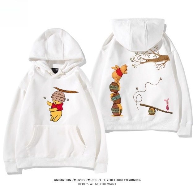 小熊維尼 聯名衛衣2025秋冬新款親子情侶裝連帽衛衣