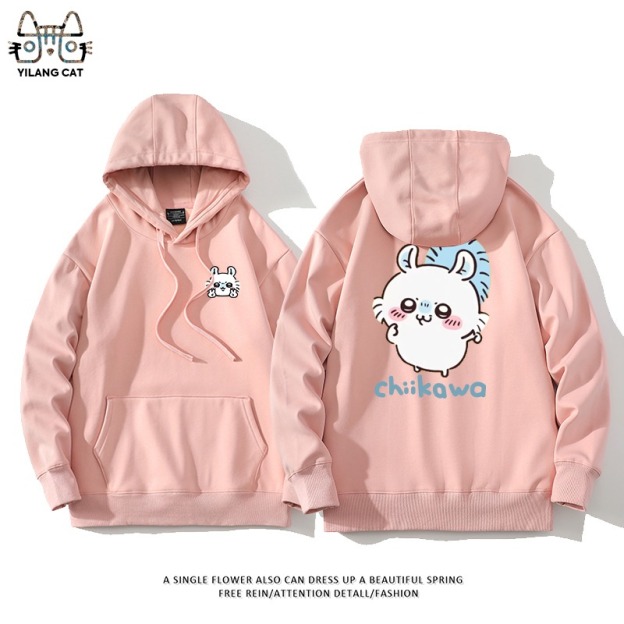 Chiikawa聯名衛衣2025秋冬新款親子情侶裝連帽衛衣