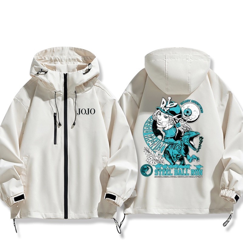 jojo的奇妙冒險飆馬野郎周邊 男女同款秋冬衝鋒衣
