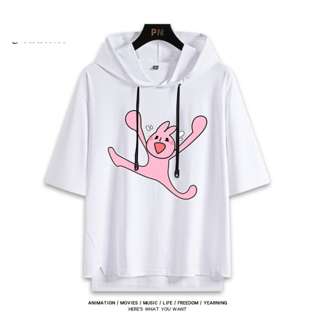 粉紅兔子My Friend Rabbit 連帽短袖T恤