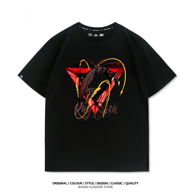 精靈寶可夢裂空座 印花短袖T恤-CASEZONE