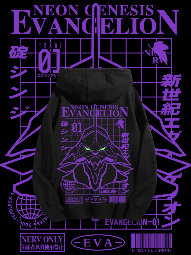 新世紀福音戰士新款 親子情侶男女款連帽衛衣-CASEZONE