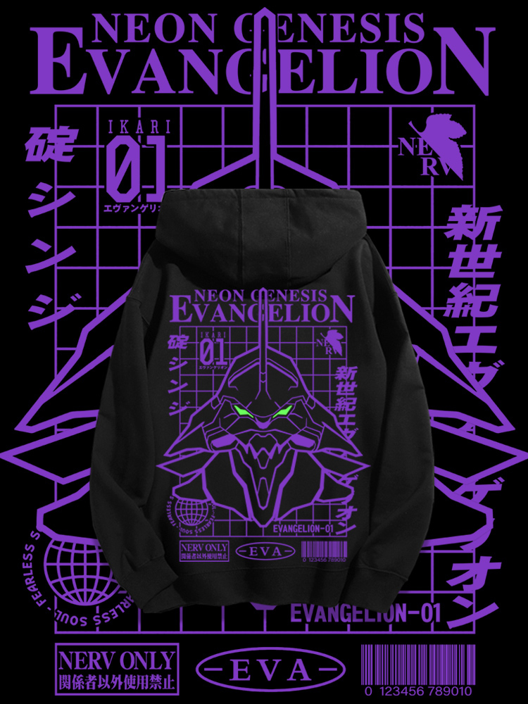 新世紀福音戰士新款 親子情侶男女款連帽衛衣-CASEZONE