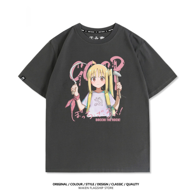 孤獨搖滾 伊地知虹夏 印花短袖T恤-CASEZONE