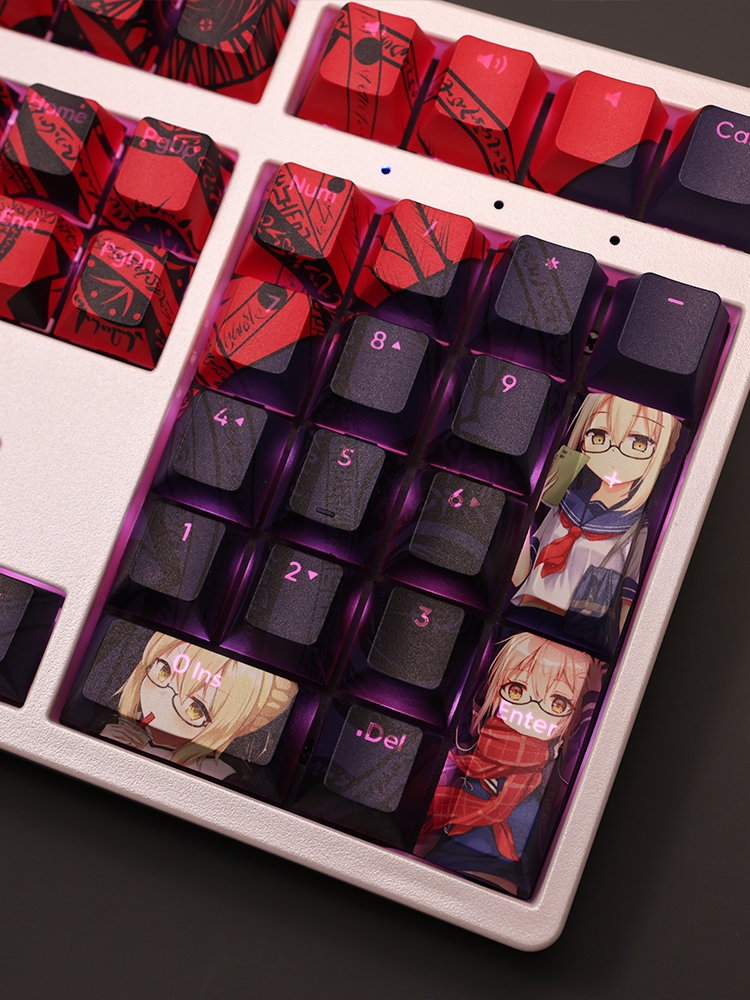 謎之女主角X透光RGB108鍵標準配列衛星軸鍵帽-CASEZONE