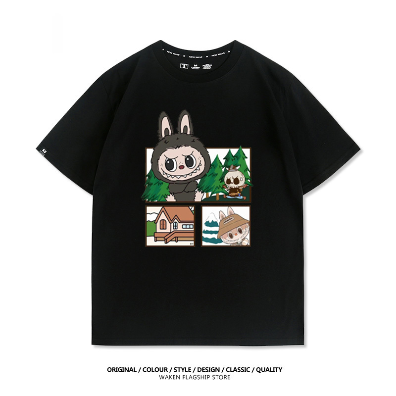 Labubu可愛卡通 印花短袖T恤-CASEZONE