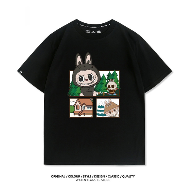 Labubu可愛卡通 印花短袖T恤-CASEZONE