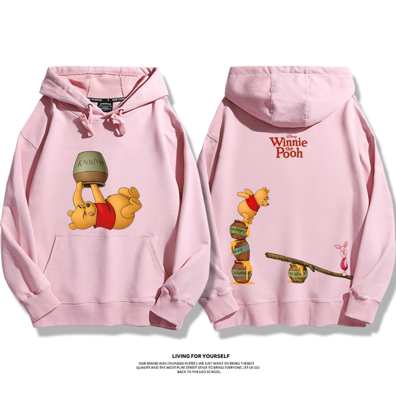 小熊維尼聯名衛衣2025秋冬新款親子情侶裝連帽衛衣