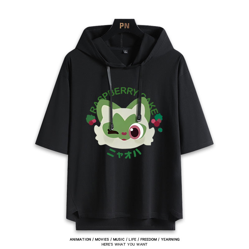 寶可夢新款 親子情侶男女款連帽短袖T恤