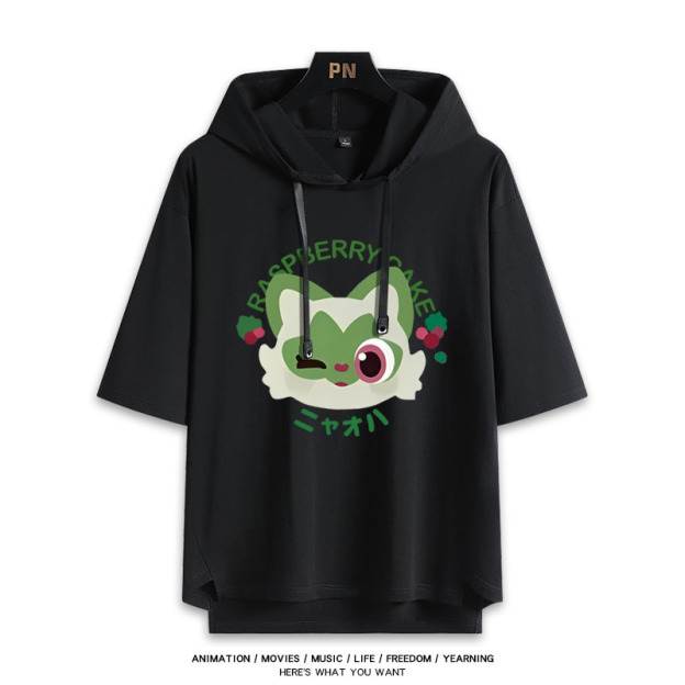 寶可夢新款 親子情侶男女款連帽短袖T恤