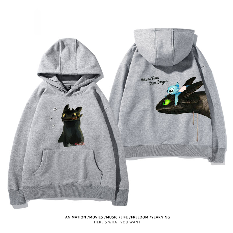 馴龍高手聯名史迪仔新款 親子情侶男女款連帽衛衣-ZUIHANG SHOP
