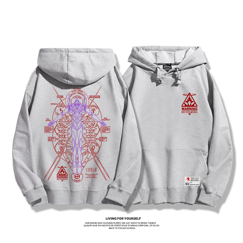 新世紀福音戰士新款 親子情侶男女款連帽衛衣-CASEZONE