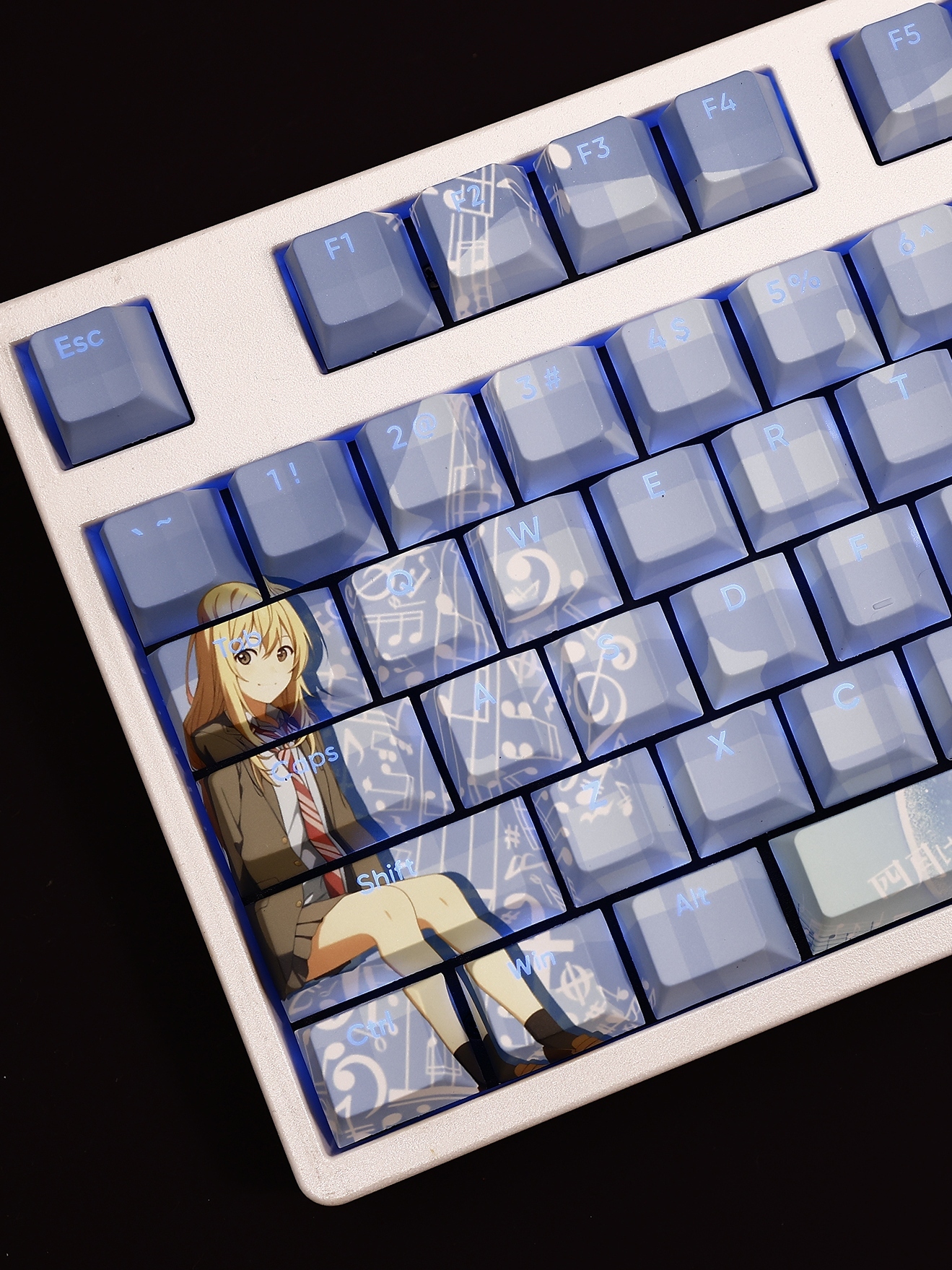 四月是你的謊言宮圓薰透光RGB108鍵標準配列衛星軸鍵帽-CASEZONE