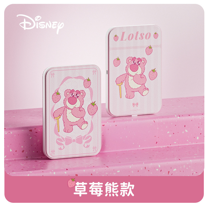 化妝鏡美妝鏡 | 草莓熊維尼熊史迪奇瑪麗貓LED便攜鏡 | 隨身摺疊收納帶燈-CASEZONE