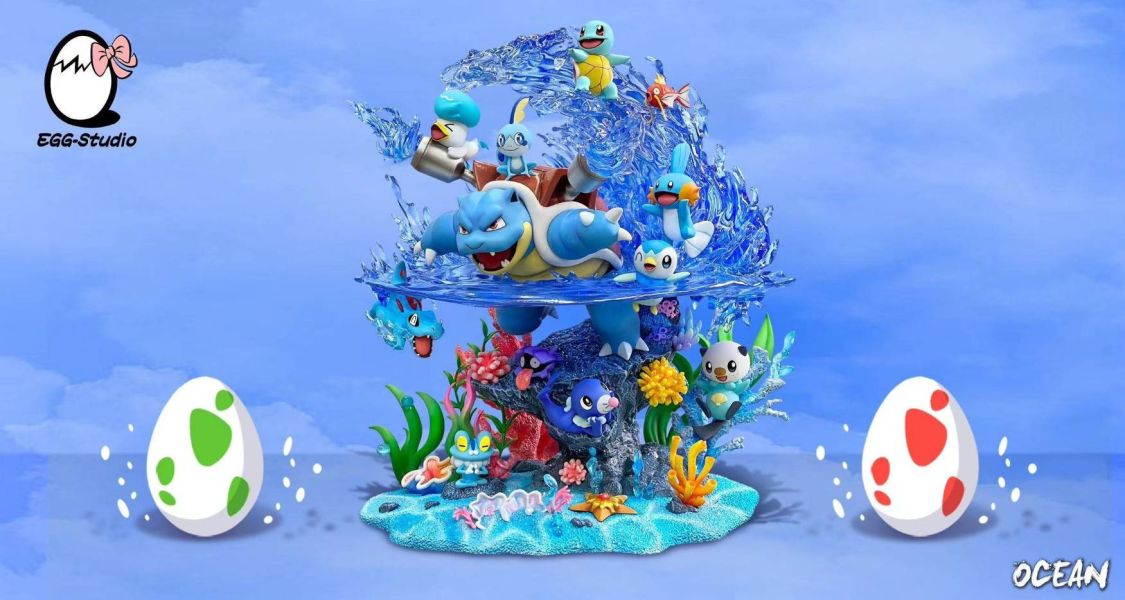 EGG阿蛋小作坊寶可夢水系全家桶之 海洋水箭龜-CASEZONE