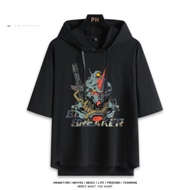 機動戰士高達  連帽短袖T恤-CASEZONE