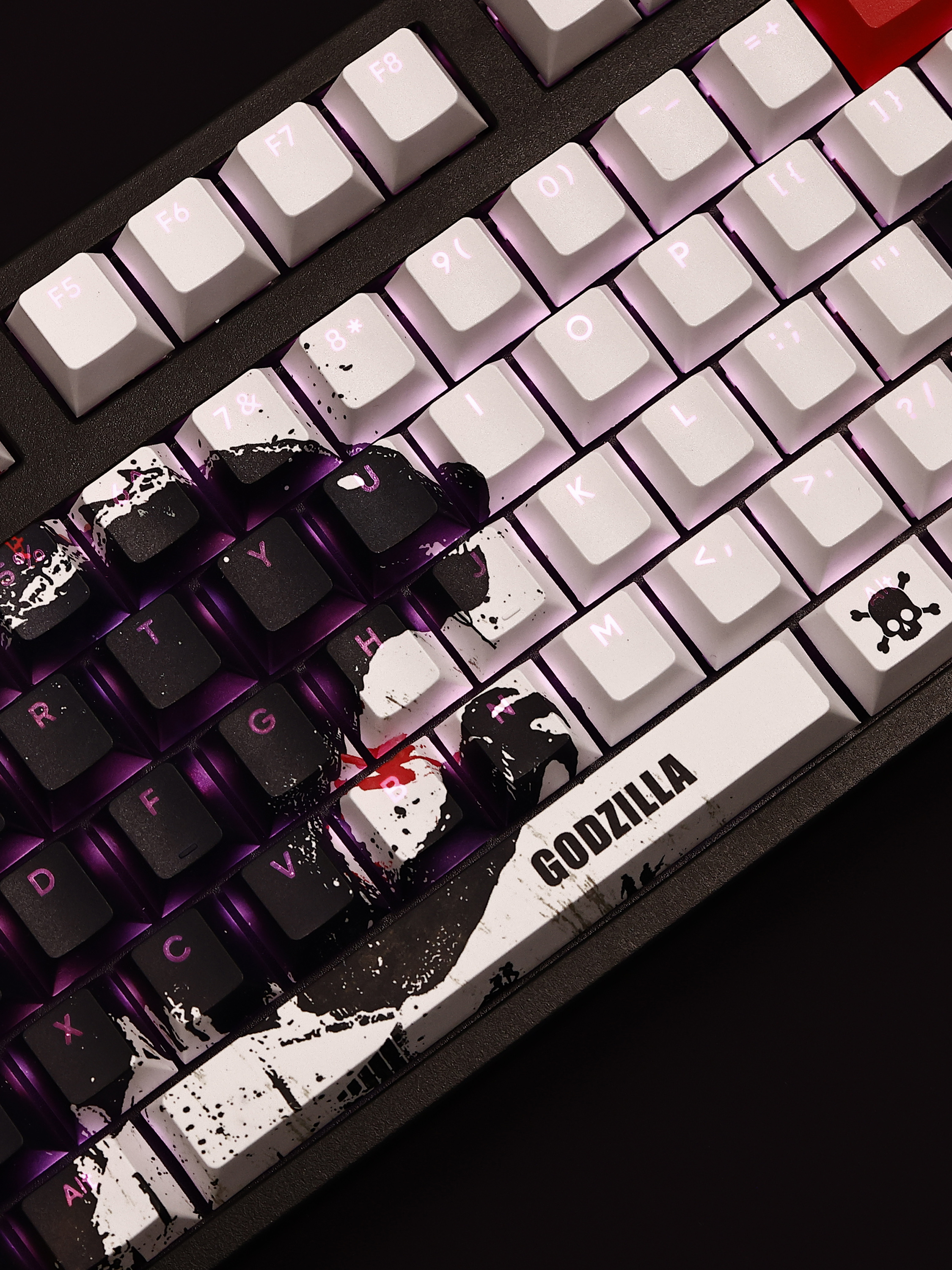 哥吉拉怪獸之王透光RGB108鍵標準配列衛星軸鍵帽-CASEZONE