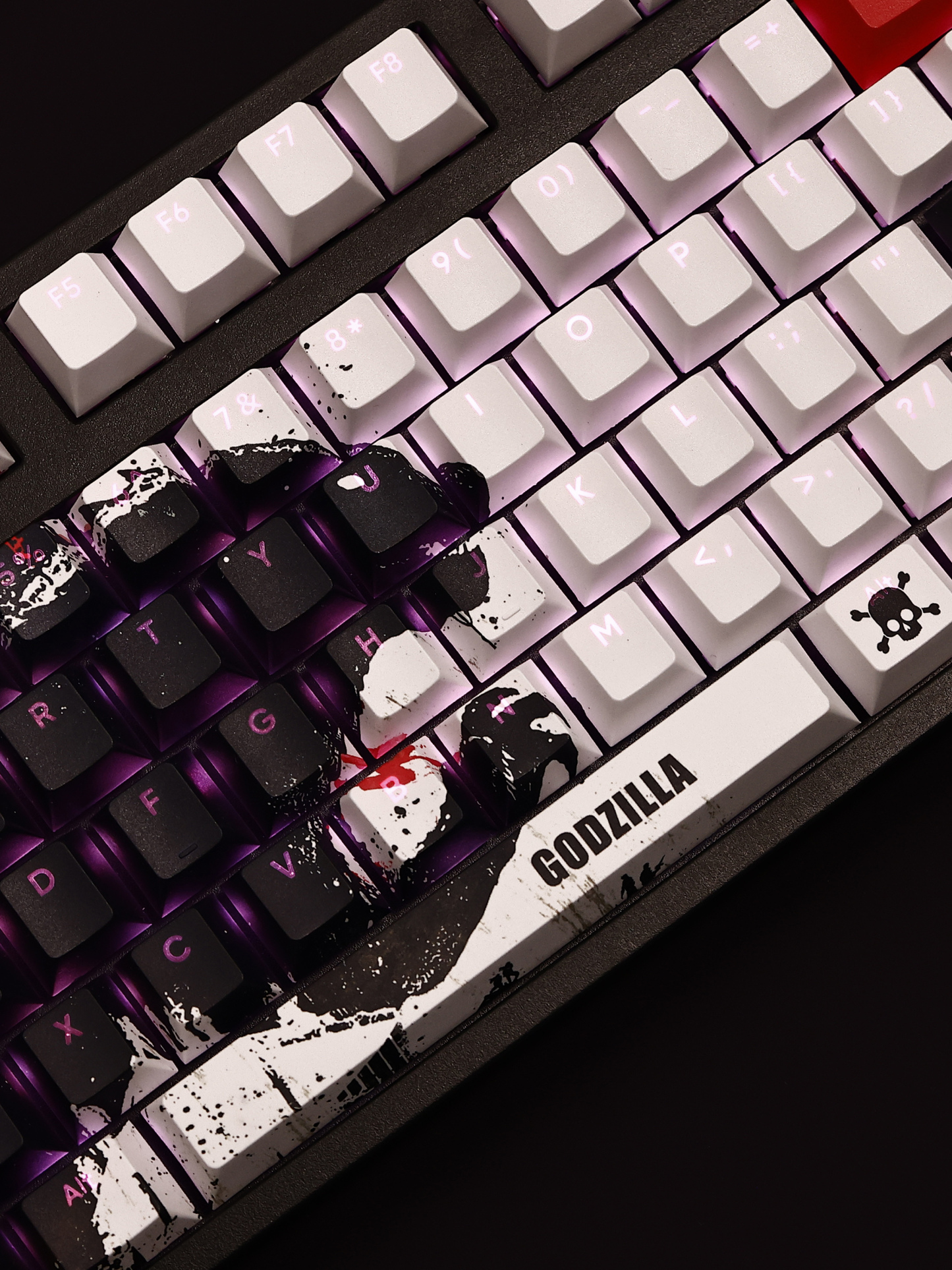 哥吉拉怪獸之王透光RGB108鍵標準配列衛星軸鍵帽-CASEZONE