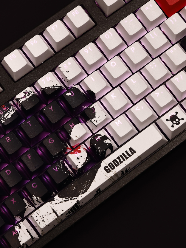 哥吉拉怪獸之王透光RGB108鍵標準配列衛星軸鍵帽-CASEZONE