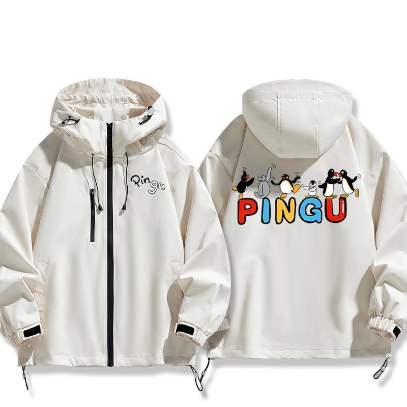 Pingu企鵝家族周邊 男女同款秋冬衝鋒衣