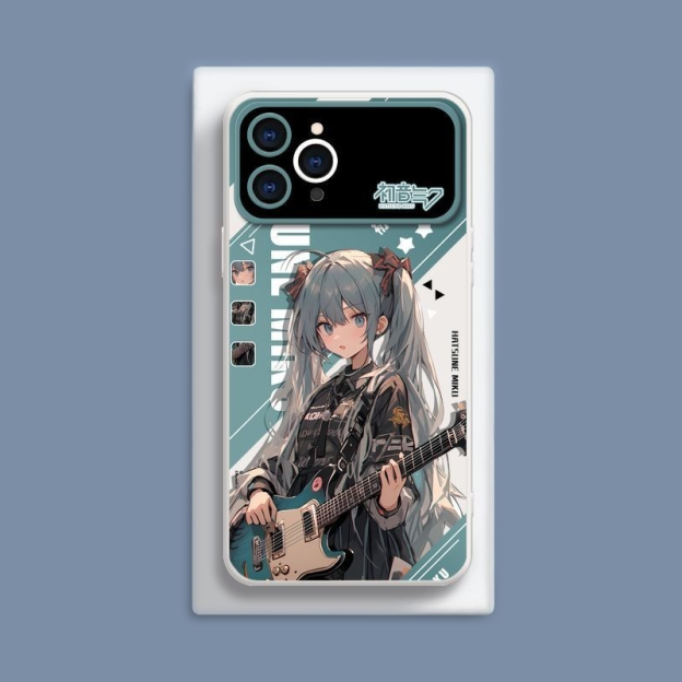 Miku初音未來液態大視窗全包矽膠防摔軟殼-CASEZONE